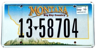 Montana 2010 - tablica z USA