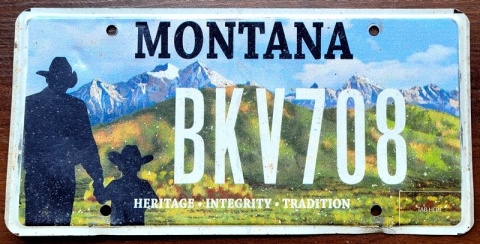 Montana - tablica z USA