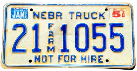 Nebraska 1996 - tablica z USA