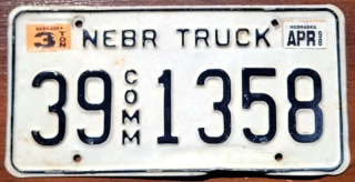 Nebraska 1998 - tablica z USA