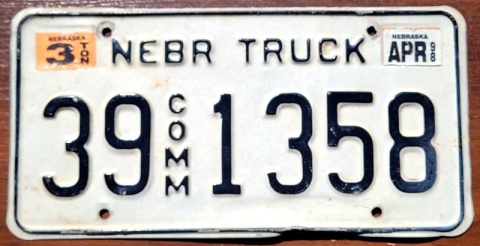 Nebraska 1998 - tablica z USA