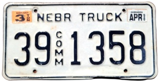 Nebraska 1998 - tablica z USA