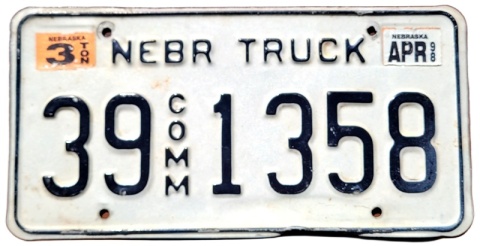 Nebraska 1998 - tablica z USA