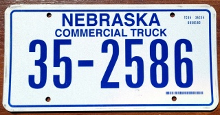 Nebraska - tablica z USA
