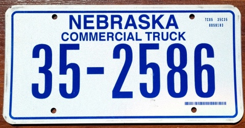Nebraska - tablica z USA