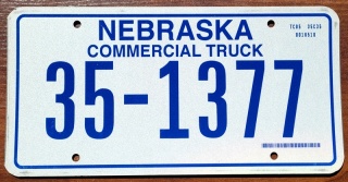 Nebraska - tablica z USA