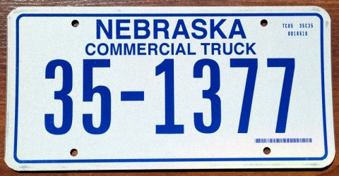 Nebraska - tablica z USA