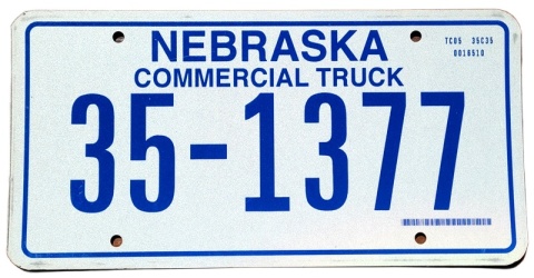 Nebraska - tablica z USA