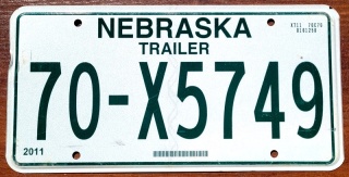 Nebraska - tablica z USA