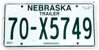 Nebraska - tablica z USA