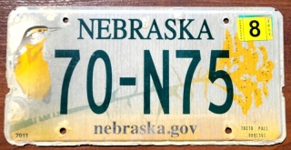 Nebraska 2017 - tablica z USA