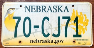 Nebraska 2018 - tablica z USA