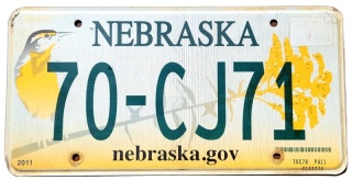 Nebraska 2018 - tablica z USA