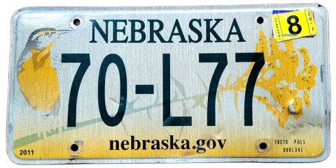 Nebraska 2018 - tablica z USA