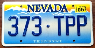 Nevada 2007 - tablica z USA