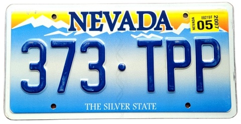 Nevada 2007 - tablica z USA