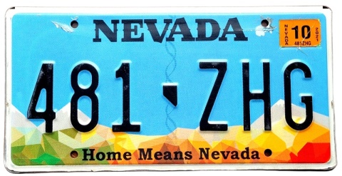 Nevada 2021 - tablica z USA