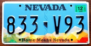 Nevada 2023 - tablica z USA