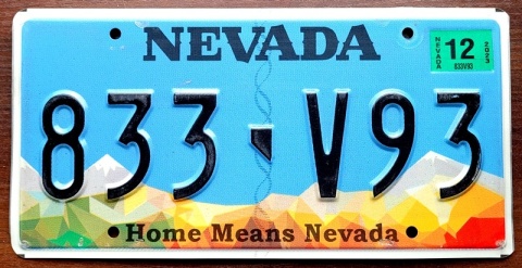 Nevada 2023 - tablica z USA