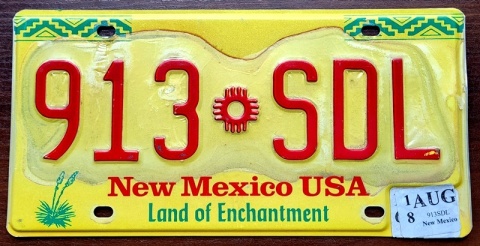 New Mexico 2018 - tablica z USA