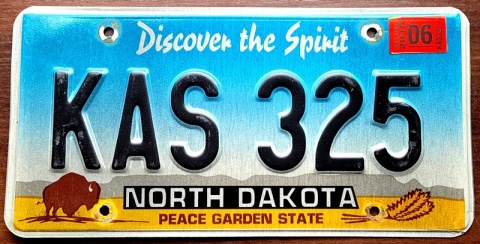 North Dakota 2016 - tablica z USA