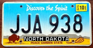 North Dakota 2015 - tablica z USA