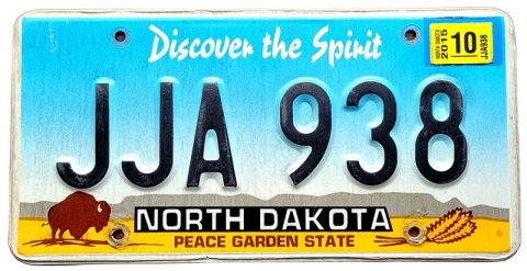 North Dakota 2015 - tablica z USA