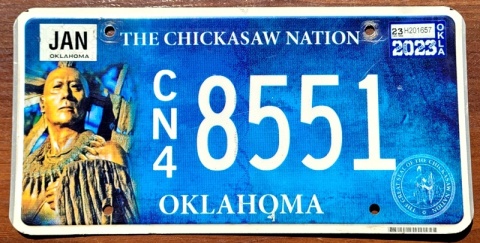 Oklahoama 2023 - tablica z USA