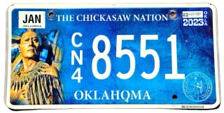 Oklahoama 2023 - tablica z USA