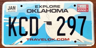 Oklahoma 2022 - tablica z USA