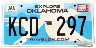 Oklahoma 2022 - tablica z USA