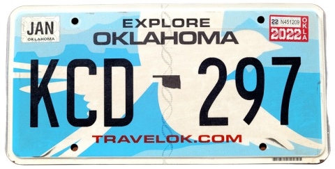 Oklahoma 2022 - tablica z USA