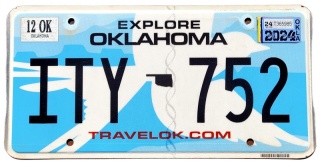 Oklahoma 2024 - tablica z USA
