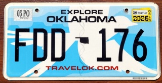 Oklahoma 2026 - tablica z USA
