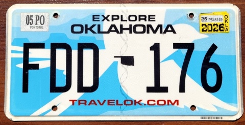 Oklahoma 2026 - tablica z USA