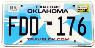 Oklahoma 2026 - tablica z USA