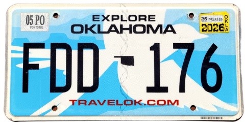 Oklahoma 2026 - tablica z USA