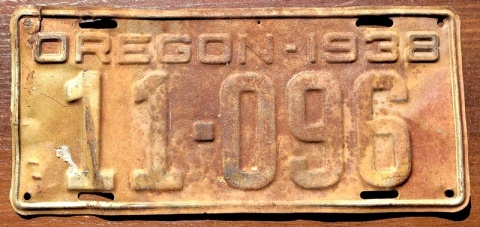 Oregon 1938 - tablica z USA