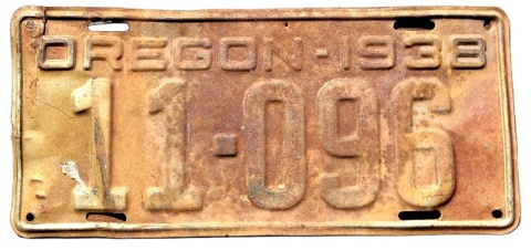 Oregon 1938 - tablica z USA