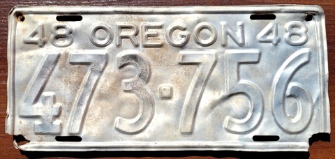 Oregon 1948 - tablica z USA