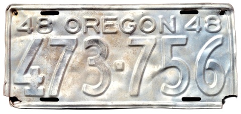 Oregon 1948 - tablica z USA
