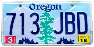 Oregon 2018 - tablica z USA
