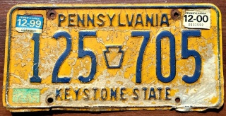 Pennsylvania 1999/2000 - tablica z USA