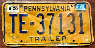 Pennsylvania 1999/2000 - tablica z USA