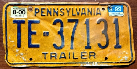 Pennsylvania 1999/2000 - tablica z USA