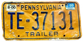 Pennsylvania 1999/2000 - tablica z USA