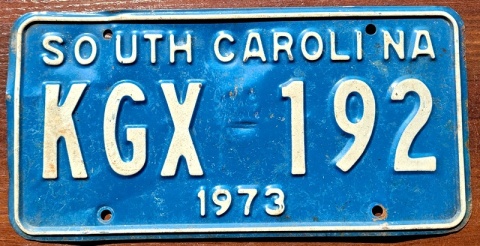 South Carolina 1973 - tablica z USA