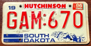 South Dakota 1986 - tablica z USA