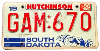 South Dakota 1986 - tablica z USA
