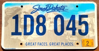 South Dakota 2018 - tablica z USA
